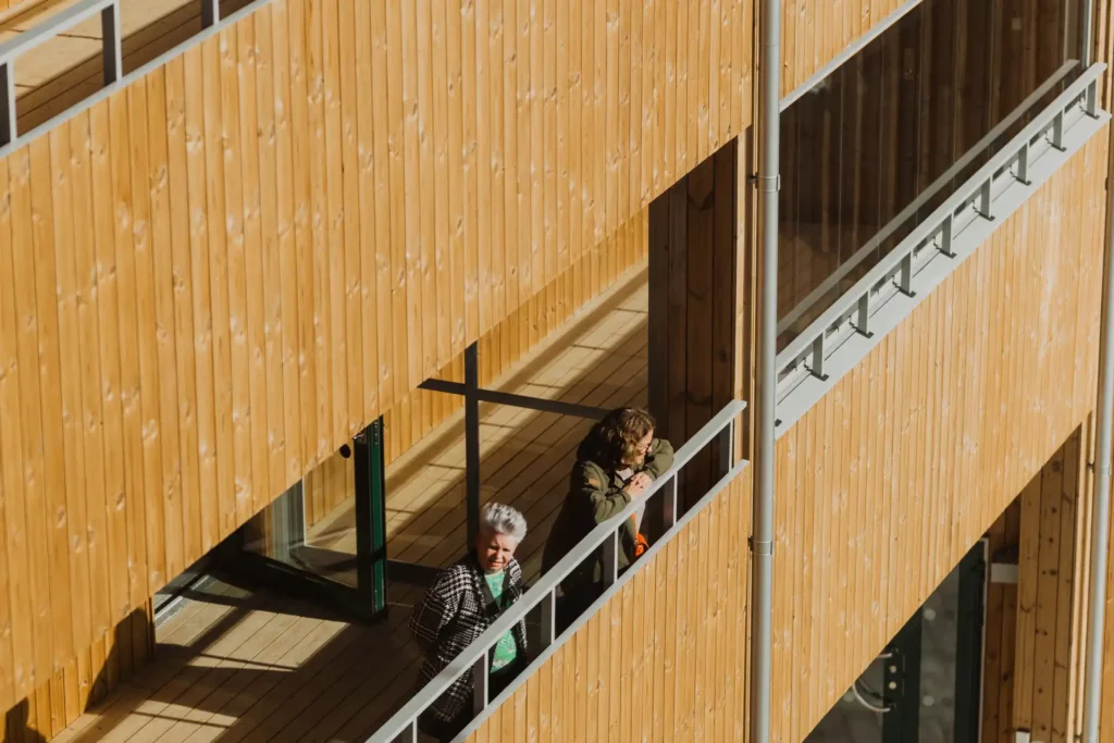 Balconies with views of the mountains and the lake Storsjön.